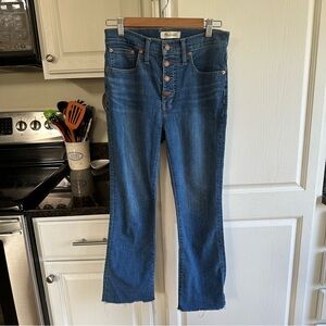 Madewell Cali Demi-Boot Jeans size 27 style M3113, Columbus Wash
